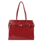 Sac shopping katana en cuir de vachette collet k 82529 - rouge