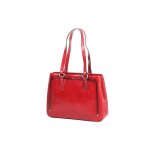Sac shopping katana cuir de vachette collet vgtal 66803 - rouge