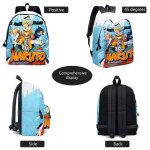 Sac en toile dessin anim naruto, cartable pour garons et filles, sac de rangement grande capacit, ...