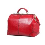 Sac de voyage diligence katana cuir de vachette collet k 1153 - rouge