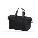 Sac de voyage katana en nylon garni de crote de cuir de vachette k 29320 - noir