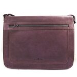Sacoche cuir 'david william' marron vintage