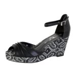 Sandales compense femme the divine factory tdf2910 - noir - 38