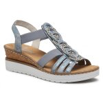 Sandales rieker v38h8 - 12 - bleu - 38