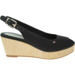Sandales tommy hilfiger iconic elba sling back wedge noir - 39