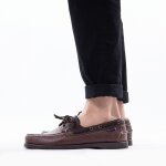 Sebago docksides portland waxed 70000g0 dk brown - gum - marron fonc - 44 1 / 2