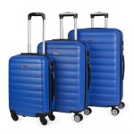 Set de 3 valises de voyage rigides 4 roues trolley abs. extensibles rsistantes et lgres. poigne 2 ...