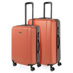 Set de valises rigides 4 roulettes trolley abs. rsistantes et lgres. poigne, 2 anses et 4 roues. ...