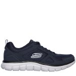 Skechers track scloric chaussures de sport baskets basses  lacets hommes - bleu - 42