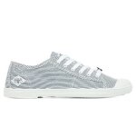 Le temps des cerises - basket basse  rayures bleu pour femme basic strip shinny - bleu - 39