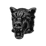 Thabora charms acier et pvd noir tte de loup