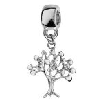Thabora charms coulissant argent rhodi suspendu arbre de vie empierres