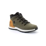 Timberland - basket mi - haute  lacets pour homme en vert sprint trekker - kaki - 43