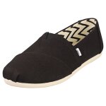 Toms alpargata recycled femme chaussures sans lacets noir - 36 1 / 2