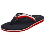 Tommy hilfiger corporate beach femme sandals tongs rouge blanc bleu - 37