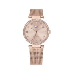 Tommy hilfiger lynn montre femme acier dor� rose milanais 1782508
