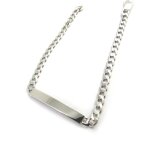 Les trsors de lily [m7978] - gourmette argent 'identit' rhodi 18 cm 4 mm