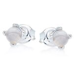 Les trsors de lily [r0812] - boucles d'oreilles argent 'meghan' pierre de lune argent (rhodi) - 4 ...