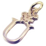 Les trsors de lily [e9137] - pendentif plaqu or 'lettre u