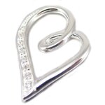 Les trsors de lily [f6140] - pendentif argent 'love cristal' blanc