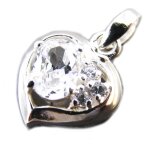 Les trsors de lily [g1617] - pendentif argent 'charme de l'amour' blanc