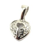 Les trsors de lily [m1726] - pendentif argent 'love' cadenas blanc