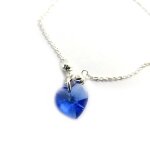 Les trsors de lily [m1771] - bracelet argent 'love' bleu (cristal)