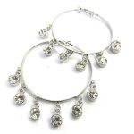 Les trsors de lily [m1879] - croles 'sissi' strass blanc  5. 5 cm