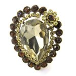Les trsors de lily [m1882] - bague crateur 'sissi' ambre