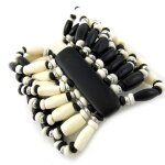 Les trsors de lily [m4168] - bracelet fantaisie 'kilimanjaro' noir ivoire