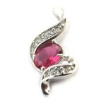 Les trsors de lily [m6202] - pendentif argent 'sissi' rubis