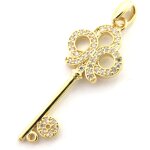 Les trsors de lily [m6214] - pendentif 'cl desse' plaqu or