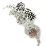 Les trsors de lily [m6273] - chaine cheville 'flora' argent