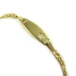 Les tr�sors de lily [m6488] - gourmette plaqu� or 'bambino' (�toile)