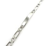 Les trsors de lily [m7970] - gourmette homme argent 'adam' rhodi 21 cm 7 mm