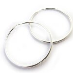 Les trsors de lily [m8984] - croles argent  simplicit  4. 5 cm 2 mm