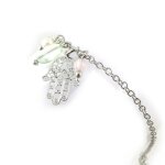 Les trsors de lily [n0222] - bracelet fantaisie 'kilimanjaro' fatma rose vert argent