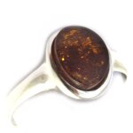 Les trsors de lily [n2547] - bague argent 'inspiration' ambre (rhodi)