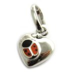 Les trsors de lily [n2958] - pendentif argent 'coccinelle d'amour' rouge