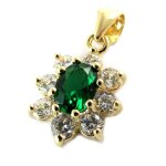 Les trsors de lily [n9186] - pendentif plaqu or  victorina  meraude