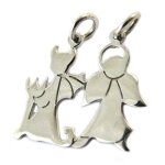 Les trsors de lily [p1942] - pendentif argent  ange ou dmon  argent (rhodi)
