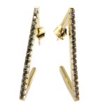 Les trsors de lily [p6882] - croles plaqu or &desse& blanc (triangles) - 30x30 mm