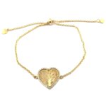 Les trsors de lily [p7061] - bracelet crateur &arbre de vie& blanc dor - 15x15 mm