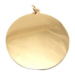 Les trsors de lily [p7772] - pendentif crateur acier &mdaille ronde& dor ros (personnalisable) - ...