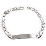 Les trsors de lily [p9950] - gourmette argent &identit& argent (rhodi) - 20 cm 6 mm