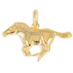 Les trsors de lily [q2687] - pendentif plaqu or 'cheval' dor - 23x12 mm