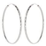 Les trsors de lily [q2905] - croles argent 'chorgraphie' argent diamant (rhodi) - 20 mm 3 mm