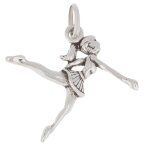 Les trsors de lily [q2925] - pendentif argent 'ballerine' argent - 25x24 mm