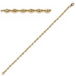 Les trsors de lily [q4586] - chaine plaqu or 'grain de caf' - 45 cm 4x3 mm