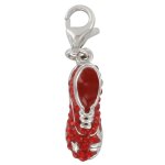 Les trsors de lily [q4885] - pendentif charm argent 'basket etoile' rouge argent (rhodi) - 17x5 mm ...